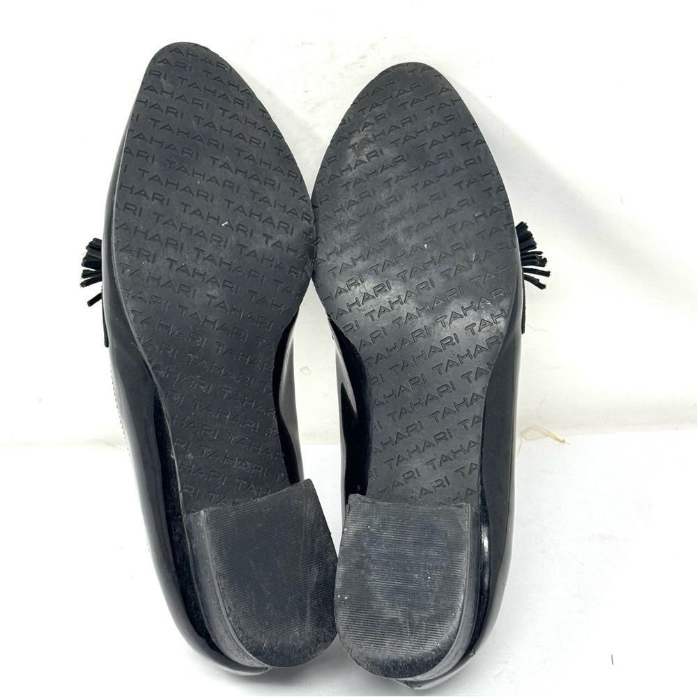Tahari Black Patent Leather Tassel Loafers Women’s Size 10 - Picture 4 of 5